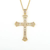 Cross Copper Zircon Pendant Fashion Necklace main image 6