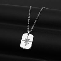 Retro Diamond Six-pointed Star Pendant Necklace main image 5