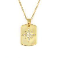 Retro Diamond Six-pointed Star Pendant Necklace main image 6