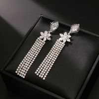 Fashion Full Diamond Tassel Earrings main image 1