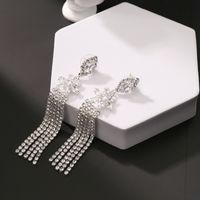 Fashion Full Diamond Tassel Earrings main image 4
