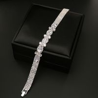 Brazalete De Diamantes Con Adornos Para Mujer, Brazalete De Novia Con Personalidad De Moda Europea Y Americana, Pulsera De Borde Cruzado, B275 main image 4