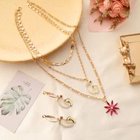 Fashion Foot Flower Multi-layer Necklace main image 3