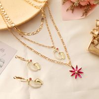 Fashion Foot Flower Multi-layer Necklace main image 4