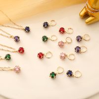 Fashion Multicolor Square Crystal Necklace main image 1