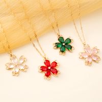 Alloy 18K Gold Plated Fashion Plating Flower Necklace main image 6