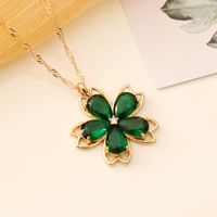 Alloy 18K Gold Plated Fashion Plating Flower Necklace main image 5