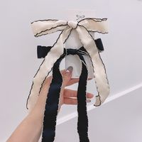 Korean Cute Black And White Retro Bow Hairpin main image 1