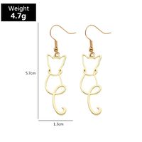 Fashion Cat Alloy No Inlaid Earrings main image 6