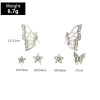 Fashion Simple Diamond-studded Butterfly Star Earrings Set main image 6