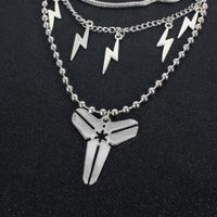 Punk Style Lightning Pendant Multi-layer Necklace main image 3