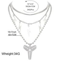 Punk Style Lightning Pendant Multi-layer Necklace main image 6