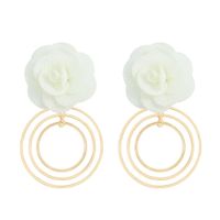 Sweet Cloth Flower Earrings sku image 2