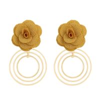 Sweet Cloth Flower Earrings sku image 3