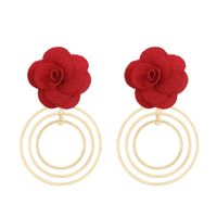 Boucles D&#39;oreilles Fleurs En Tissu Doux sku image 4