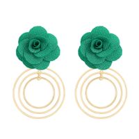 Sweet Cloth Flower Earrings sku image 5