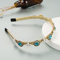 Bandeau Baroque Coréen Incrusté De Perles Et Strass sku image 2