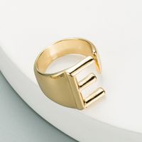 Fashion Copper Plated English Alphabet Open Ring sku image 5