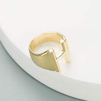 Fashion Copper Plated English Alphabet Open Ring sku image 8