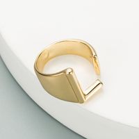 Fashion Copper Plated English Alphabet Open Ring sku image 12