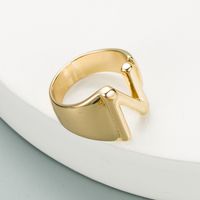 Fashion Copper Plated English Alphabet Open Ring sku image 14