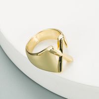 Fashion Copper Plated English Alphabet Open Ring sku image 24