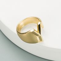 Fashion Copper Plated English Alphabet Open Ring sku image 25
