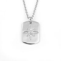 Retro Diamond Six-pointed Star Pendant Necklace sku image 2