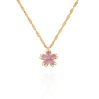 Alloy 18K Gold Plated Fashion Plating Flower Necklace sku image 5