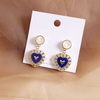 Fashion Simple Multicolor Heart Earrings sku image 1