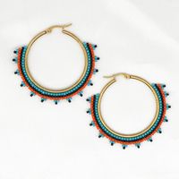 Böhmische Creolen Perlen Handgefertigte Ohrringe sku image 1