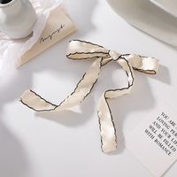 Korean Cute Black And White Retro Bow Hairpin sku image 1