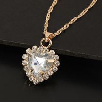Fashion Heart Alloy Plating Women's Necklace sku image 1
