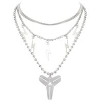 Punk Style Lightning Pendant Multi-layer Necklace sku image 1