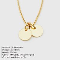 Stainless Steel 14K Gold Plated Fashion Plating Geometric Necklace sku image 4