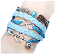 Retro Creative Happy Note Unlimited Braided Bracelet main image 2