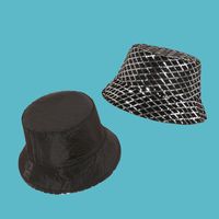 Black Fashion Diamond Sequin Fisherman Hat main image 4