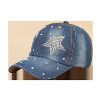 Korean Fashion Diamond Five-pointed Star Baseball Cap main image 6