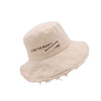 New Rough-selvedged Letters Sunscreen Fisherman Hat main image 6
