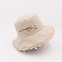 New Rough-selvedged Letters Sunscreen Fisherman Hat sku image 1