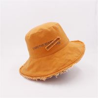 New Rough-selvedged Letters Sunscreen Fisherman Hat sku image 2