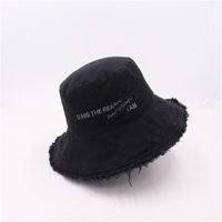New Rough-selvedged Letters Sunscreen Fisherman Hat sku image 4