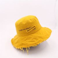 New Rough-selvedged Letters Sunscreen Fisherman Hat sku image 5