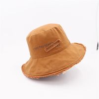 New Rough-selvedged Letters Sunscreen Fisherman Hat sku image 6