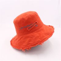 New Rough-selvedged Letters Sunscreen Fisherman Hat sku image 8