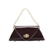 Patent Leather Fashion Pearl Portable Messenger Bag main image 3