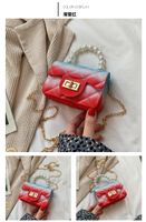 New Korean Cute Color Silicone Diamond Chain Shoulder Messenger Bag sku image 2