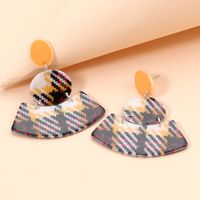 Acrylic Acetate Sheet Geometric Circular Fan Shaped Earrings main image 3