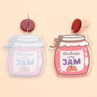 Geometric Pink Jam Canned Pendant Earrings main image 5
