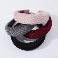 Fashion Solid Color Sponge Headband main image 6